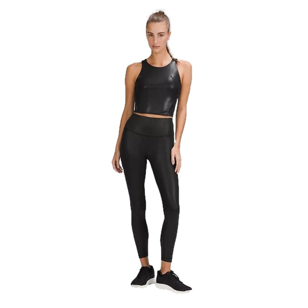 Wunder Train High-Rise Tight 25" Foil in Radiate Foil Print Black